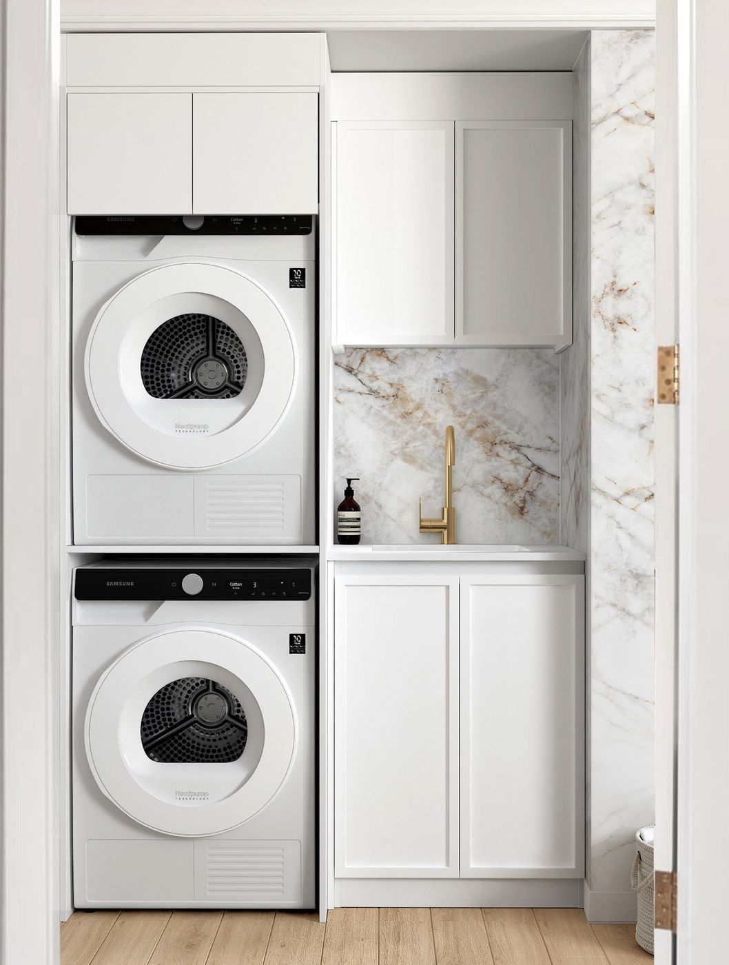 Hampshire White Laundry Kit 1305x600x2100