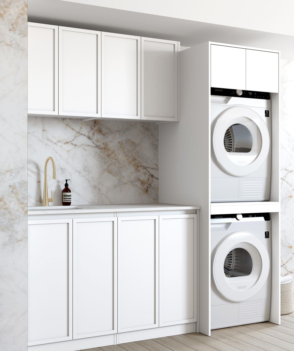 Hampshire White Laundry Kit 1960x600x2100