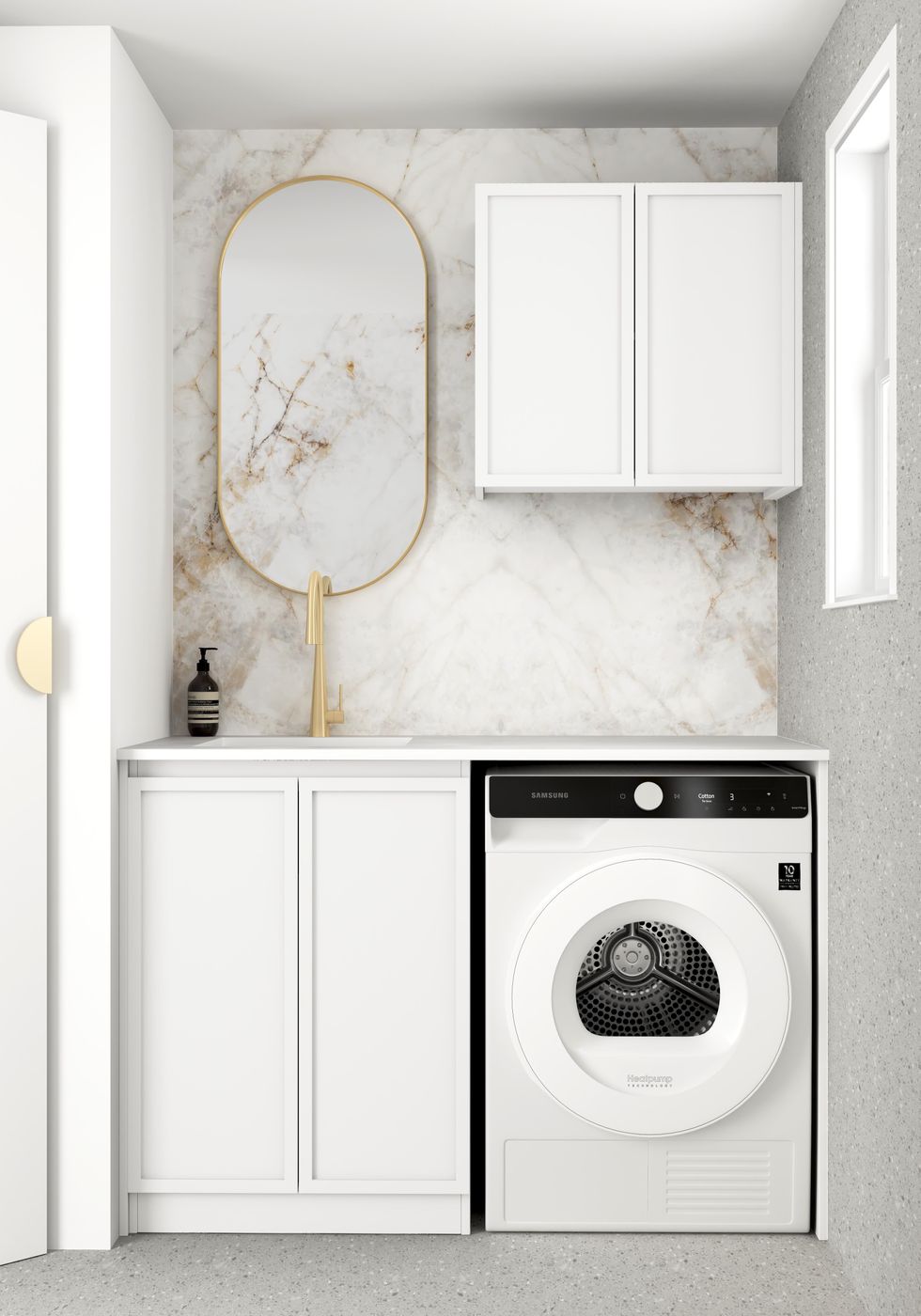 Hampshire White Laundry Kit 1305x600x2100