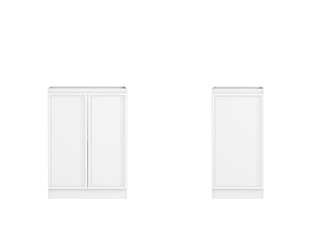 Hampshire White Base Laundry Cabinet with Stone Top and Sink 1060x600x900