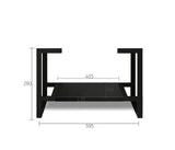 Leg Marlo 600X450 Matte Black