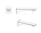 Oskar Matte Black Bath Spout