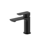 Oskar Basin Mixer Matte Black - front view, bathroom fixture
