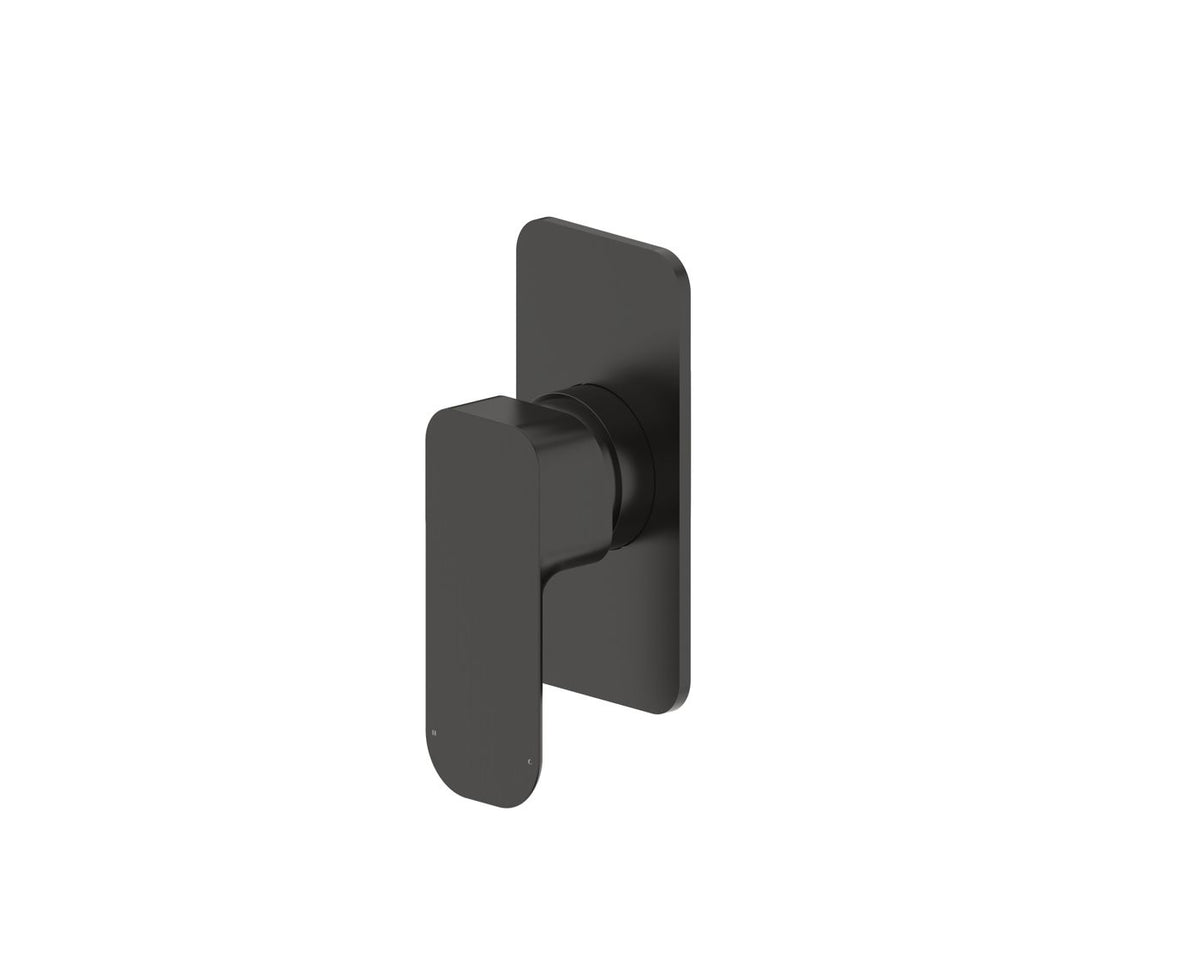 Oskar Shower Mixer Gun Metal - front view, bathroom fixture