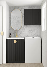 Marlo Fluted Black Mini Laundry