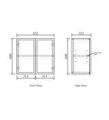 Hampshire Laundry 630 Black Wall Cabinet