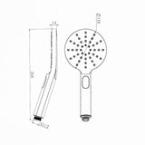Vetto Shower On Rail Gun Metal - side profile view