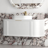 Hampshire 1200mm Satin White Wall Hung Curve Vanity