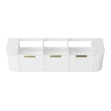 Hampshire 1800mm Satin White Wall Hung Curve Vanity