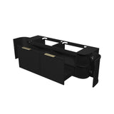 Hampshire 1500mm Satin Black Wall Hung Curve Vanity - alternative product view