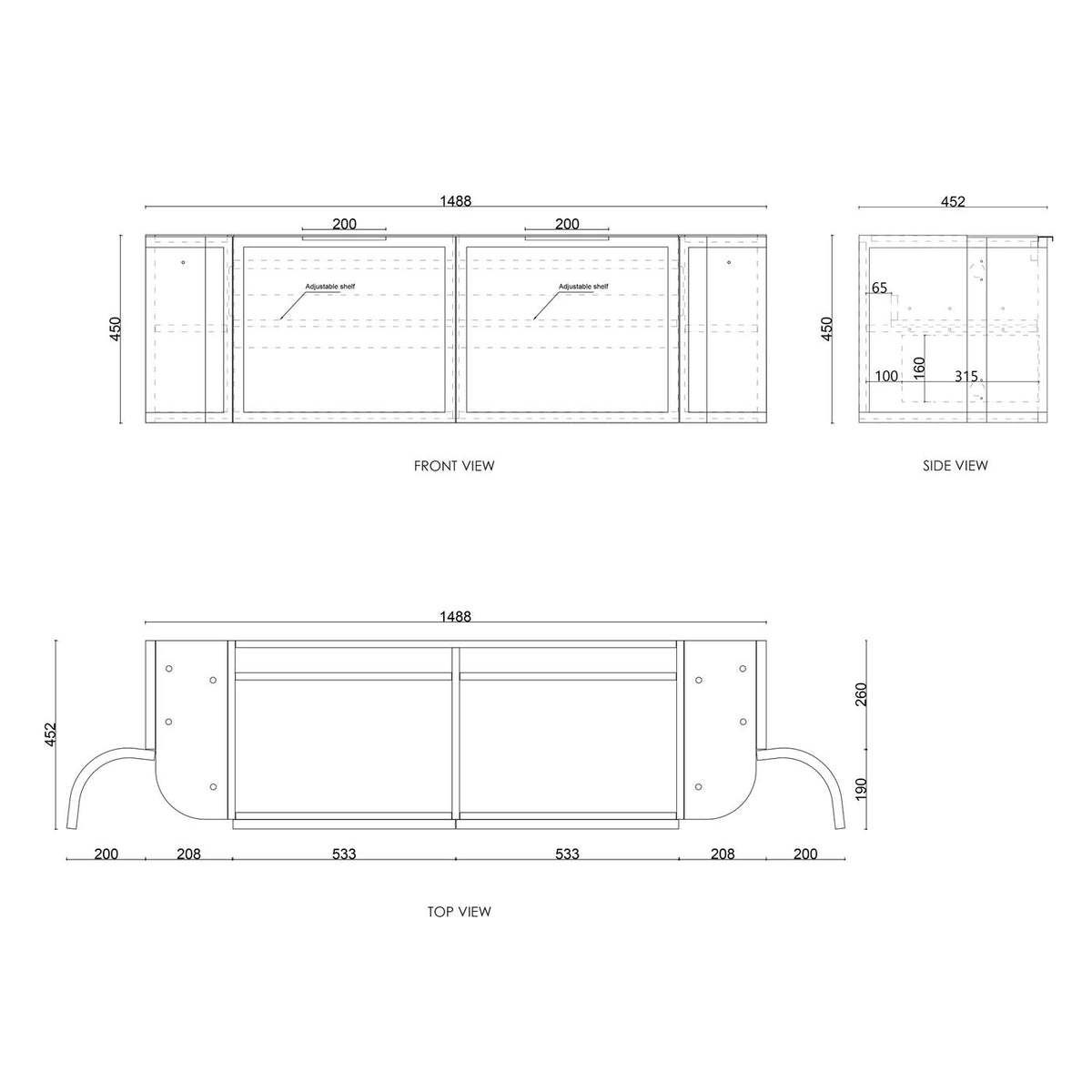 Otti Hampshire Vanity 1500mm Double Basin