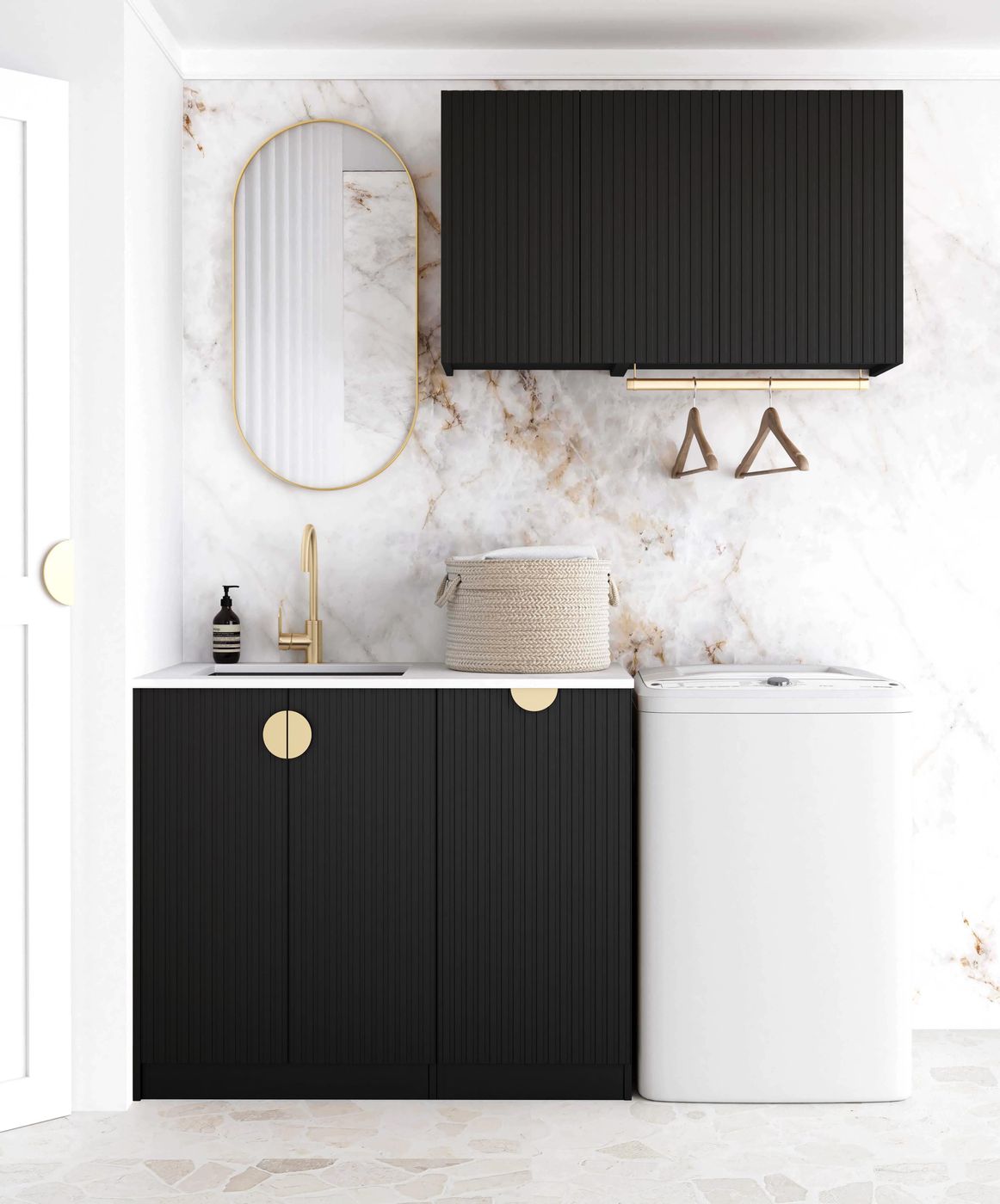 Marlo Black Laundry Kit 1715x600x2100