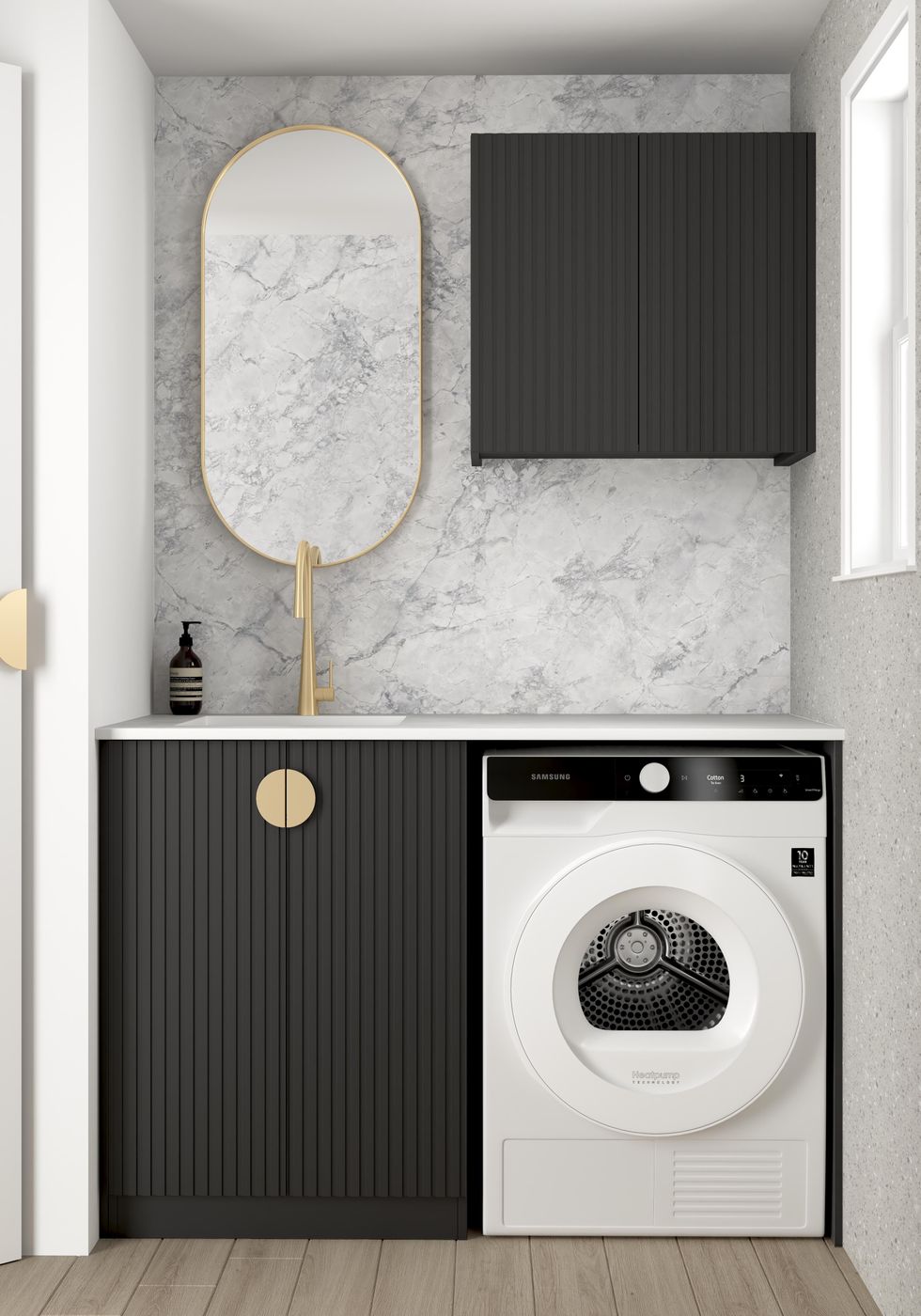 Marlo Black Laundry Kit 1305x600x2100