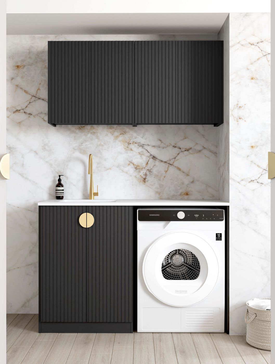Marlo Black Laundry Kit 1305x600x2100