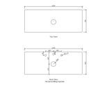 Solid Surface 1200x465x20 Matte White Top