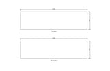Solid Surface 1800x465x20 Matte White Top No Hole