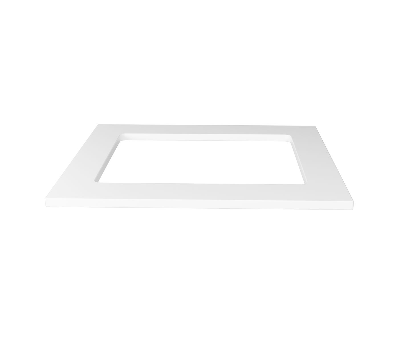 Laundry 650mm Solid Surface Matte White Top