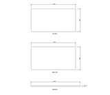 Laundry 1300mm Solid Surface Cloudy Carrara Top - No Hole