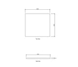 Laundry 650mm Solid Surface Matte White Top - No Hole