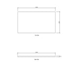 Laundry 1060mm Solid Surface Matte White Top - No Hole