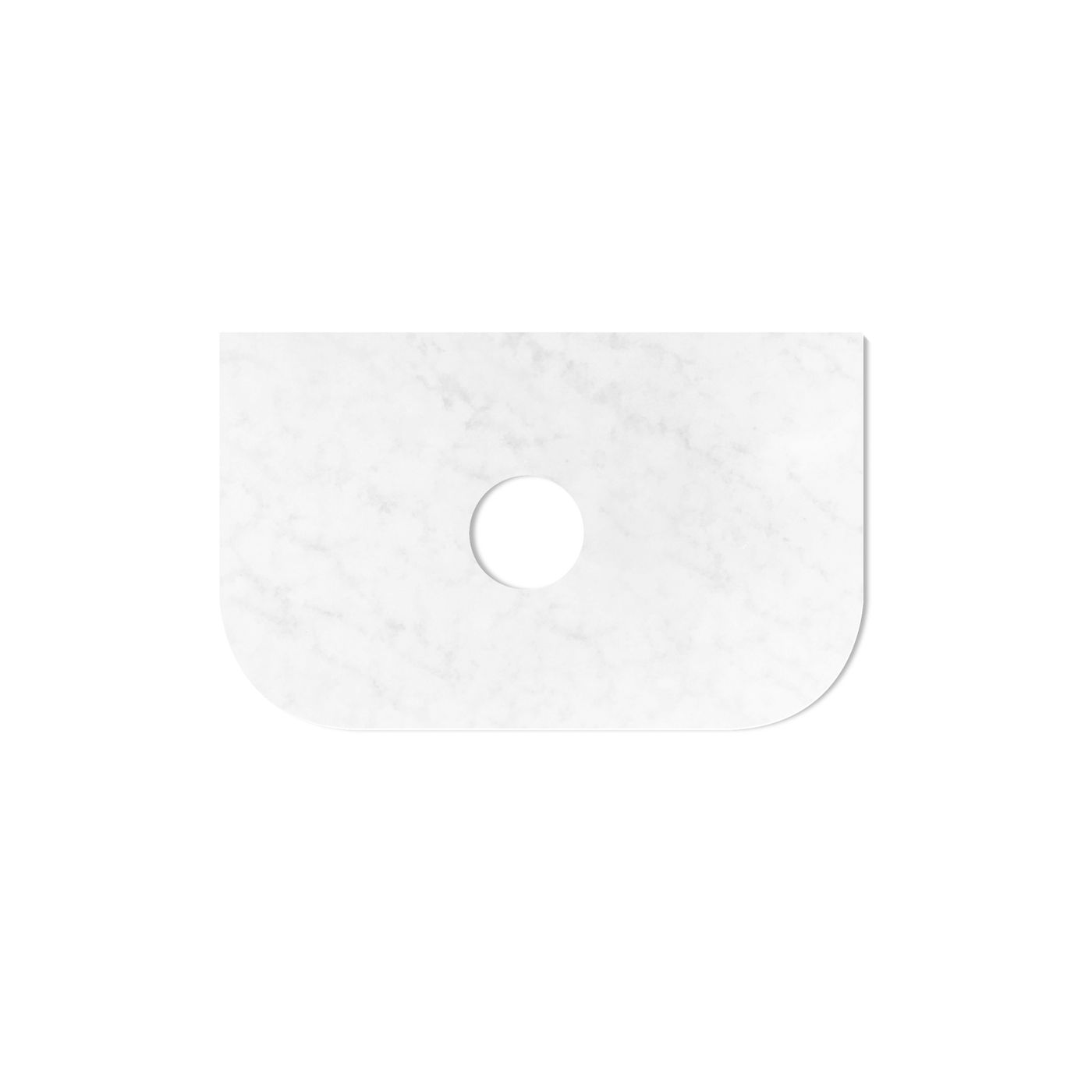 Hampshire 750mm Satin White Wall Hung Curve Vanity (12TH & NTH Only)