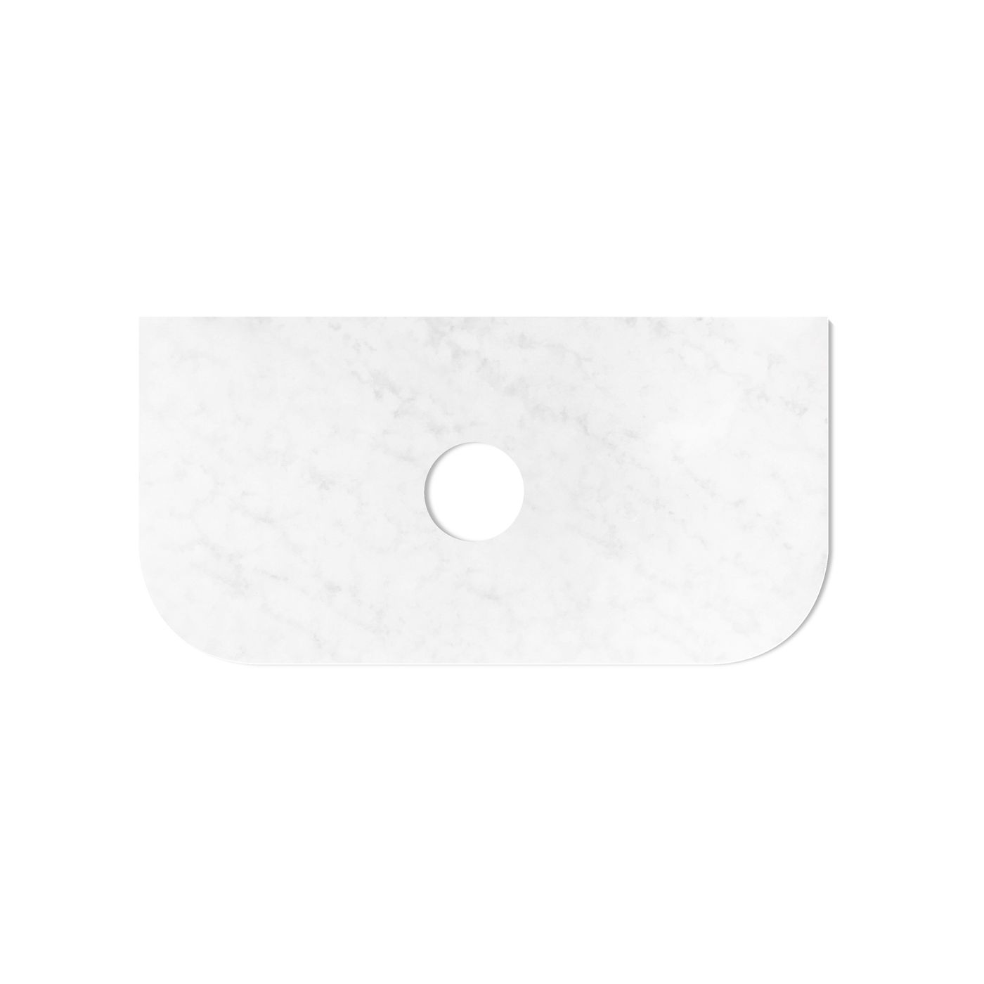 Hampshire 900mm Satin White Wall Hung Curve Vanity