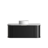 Hampshire 1200mm Satin Black Wall Hung Curve Vanity