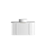Hampshire 900mm Satin White Wall Hung Curve Vanity