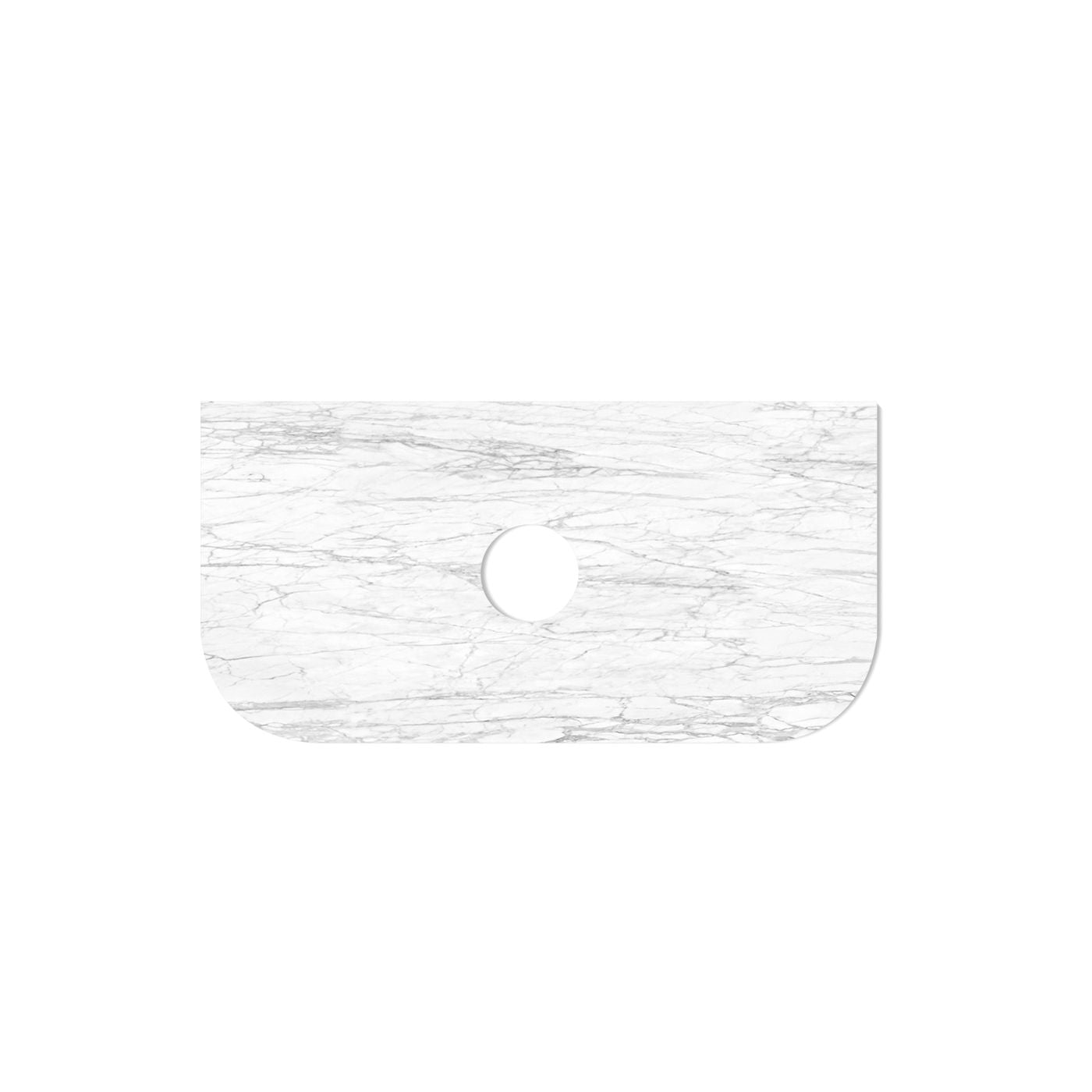 Hampshire 900mm Satin White Wall Hung Curve Vanity