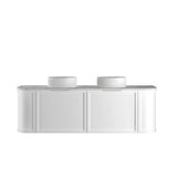 Hampshire 1500mm Satin White Wall Hung Curve Vanity