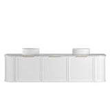 Hampshire 1800mm Satin White Wall Hung Curve Vanity