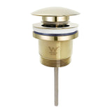 Universal Pop Up/Pullout Waste 32mm/40mm Brushed Gold - front view