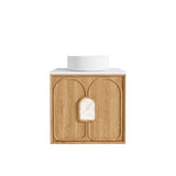 Laguna 600mm Natural American Oak Wall Hung Vanity