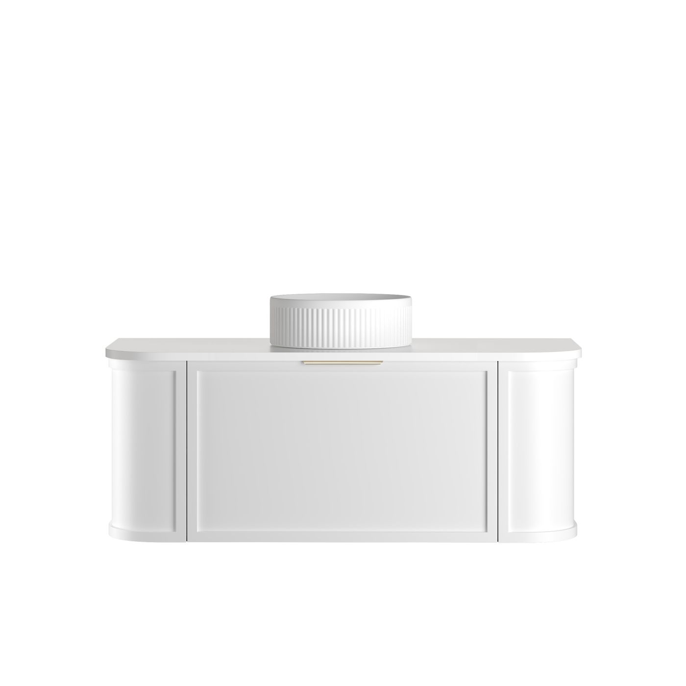 Hampshire 1200mm Satin White Wall Hung Curve Vanity