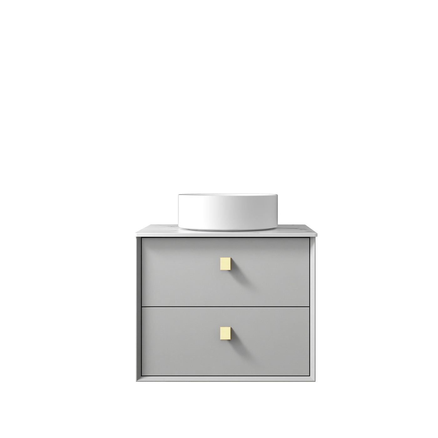 Boston 600mm Light Grey Wall Hung Vanity