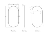 Noosa 900(H)x450(W) Gold Metal Frame Tuffi Mirror