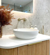 Bondi 750mm Woodland Oak Fluted Curve Vanity (12TH & NTH Only)