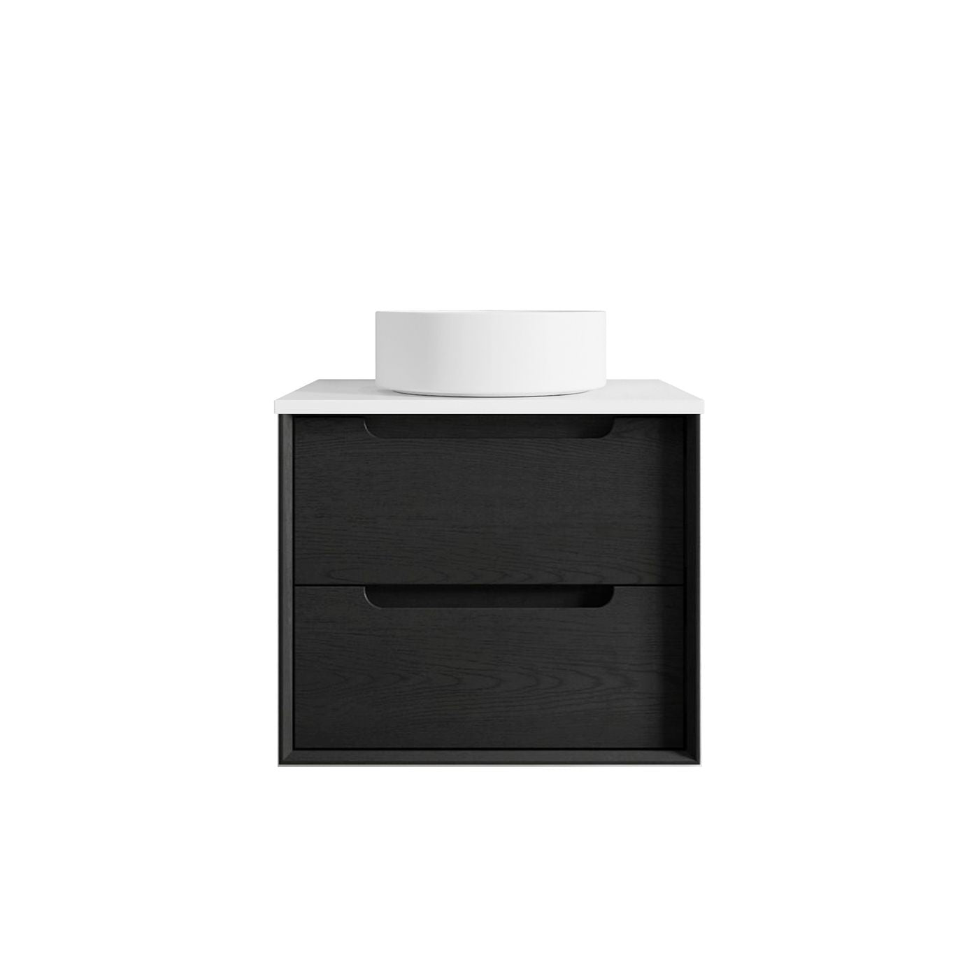 Byron 600mm Black Oak Wall Hung Vanity
