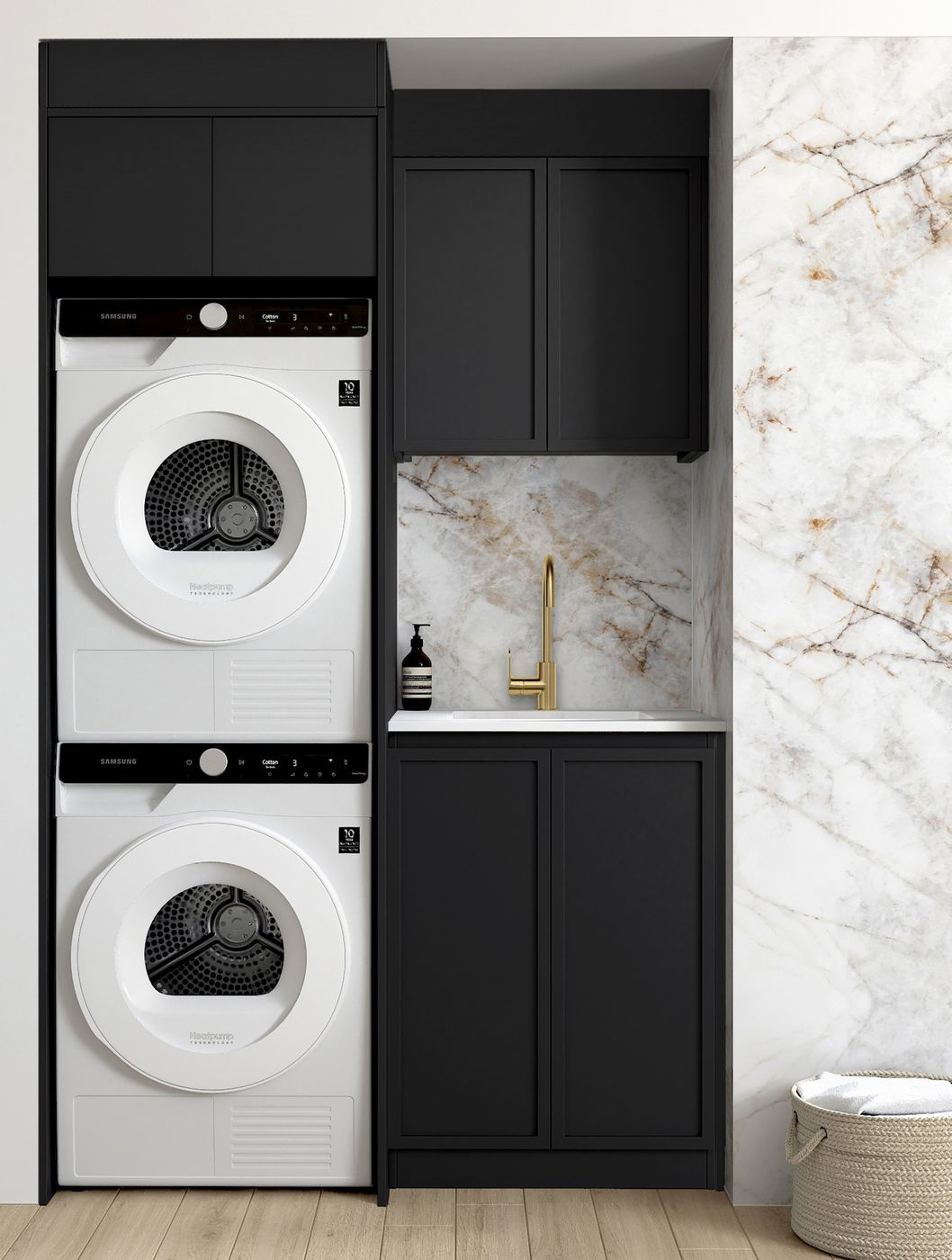 Hampshire Black Laundry Kit 1305x600x2100
