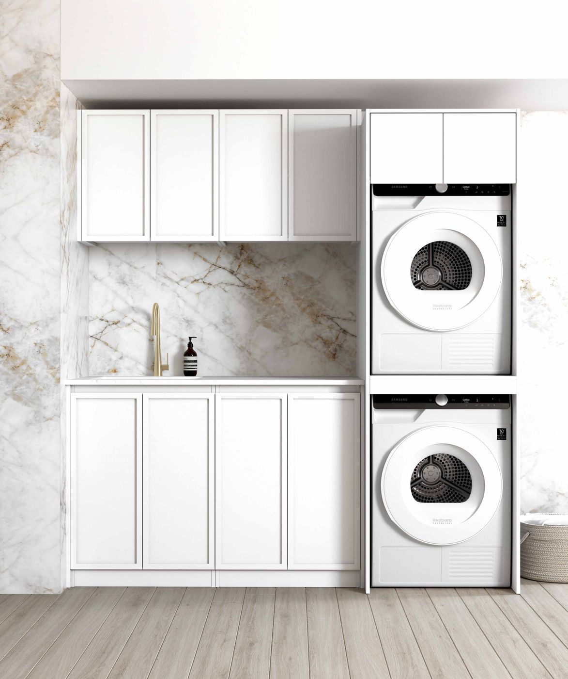 Hampshire White Laundry Kit 1960x600x2100
