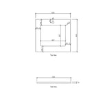 Laundry 650mm Natural Carrara White Marble Top 12TH