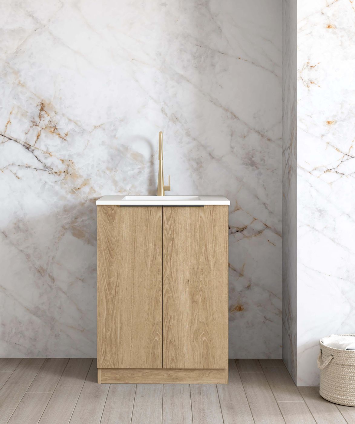 Byron/Bondi Natural Oak Mini 650 Laundry Kit