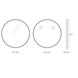 London 700mm White Metal Frame Tuffi Mirror