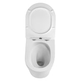 Alzano Wall Face Pan Hurricane Flush Matte White with R&T Cistern, No Push Plate