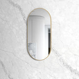 Noosa 1200(W)x600(H) Gold Metal Frame Tuffi Mirror- Install Horizontal or Vertical