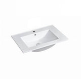 Noosa Fluted 600mm Satin White Wall Hung Vanity