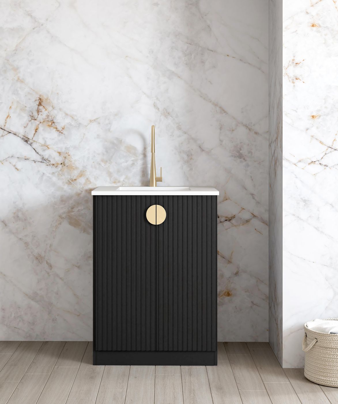 Marlo Fluted Black Mini 650 Laundry Kit
