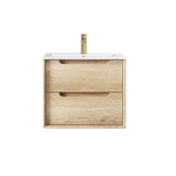 Byron 600mm Natural Oak Wall Hung Vanity