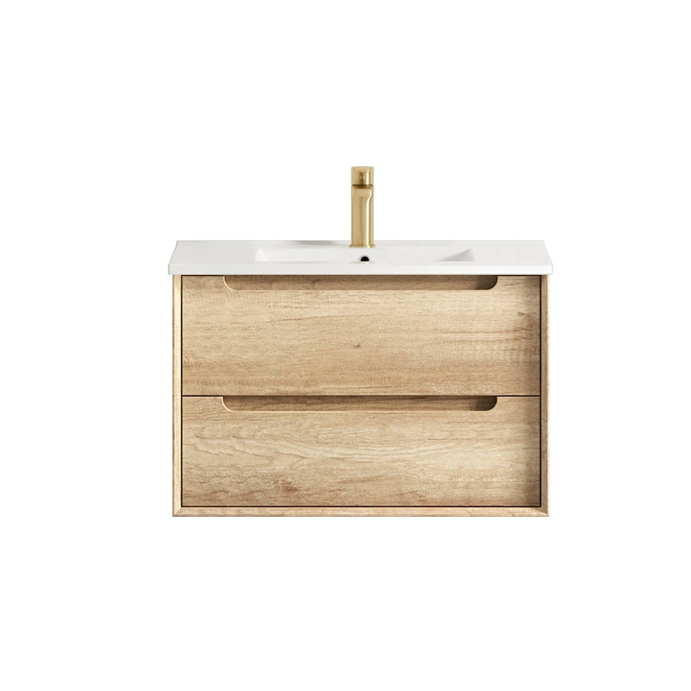 Byron 750mm Natural Oak Wall Hung Vanity