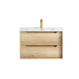 Byron 750mm Natural Oak Wall Hung Vanity